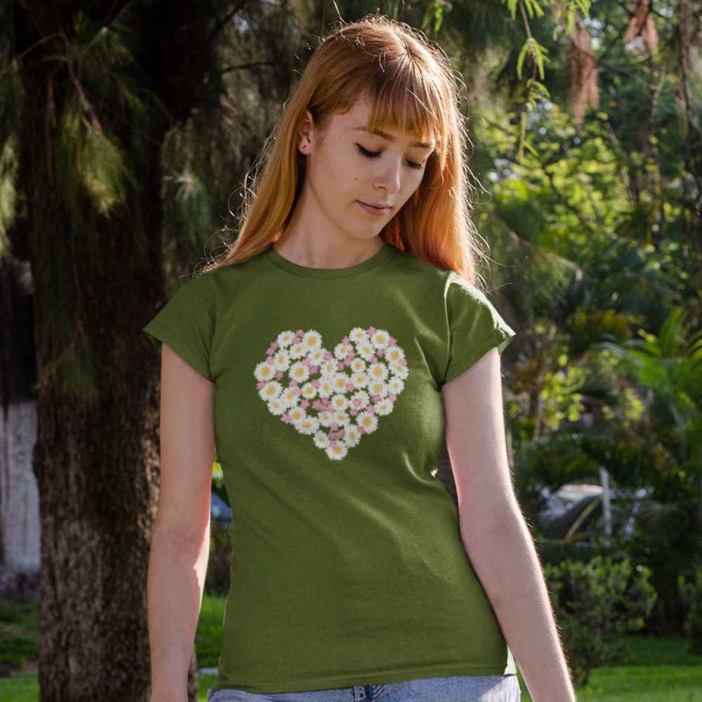 Women's Daisy Heart T-Shirt