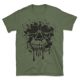 Grunge Splatter Skull T-Shirt