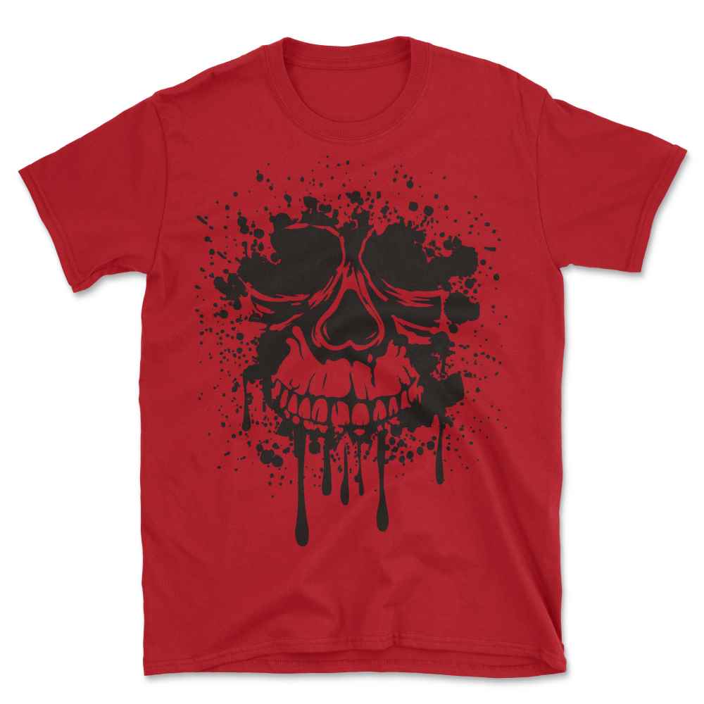 Grunge Splatter Skull T-Shirt