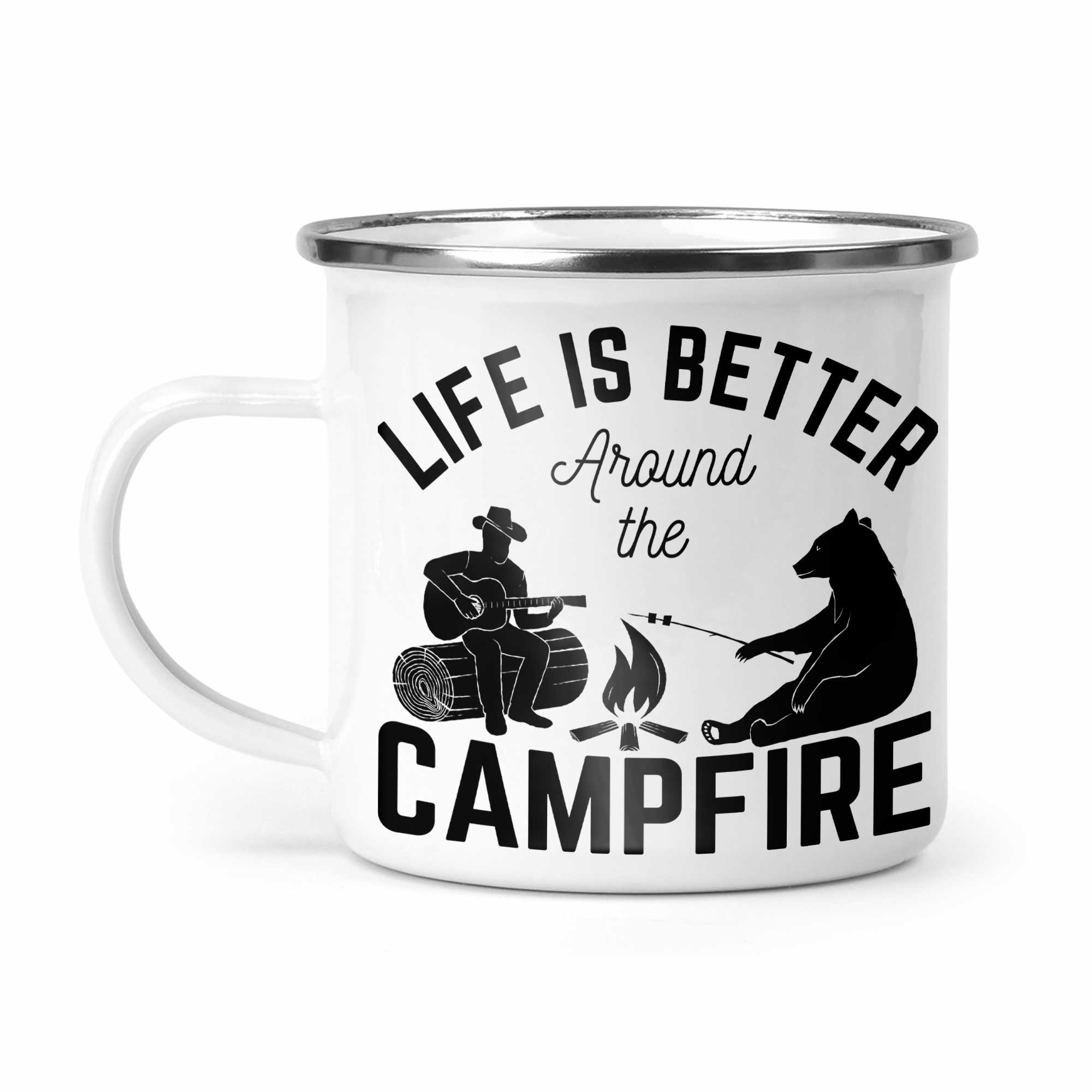 Life is Better Around the Campfire Enamel Mug