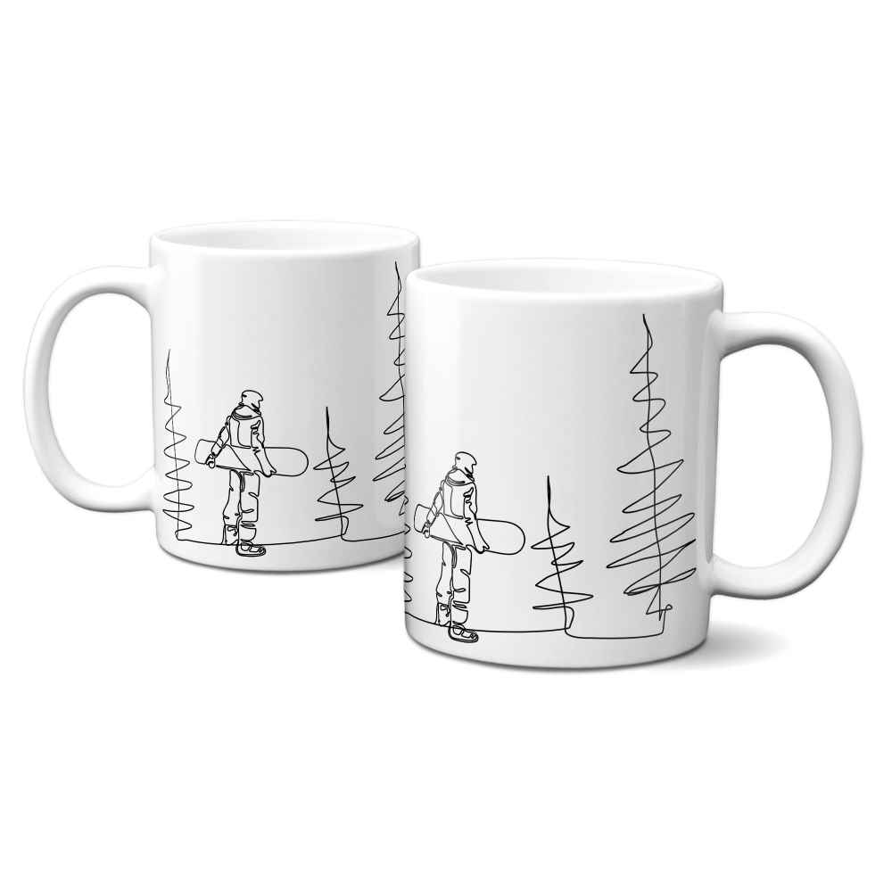 Snowboarder Line Mug