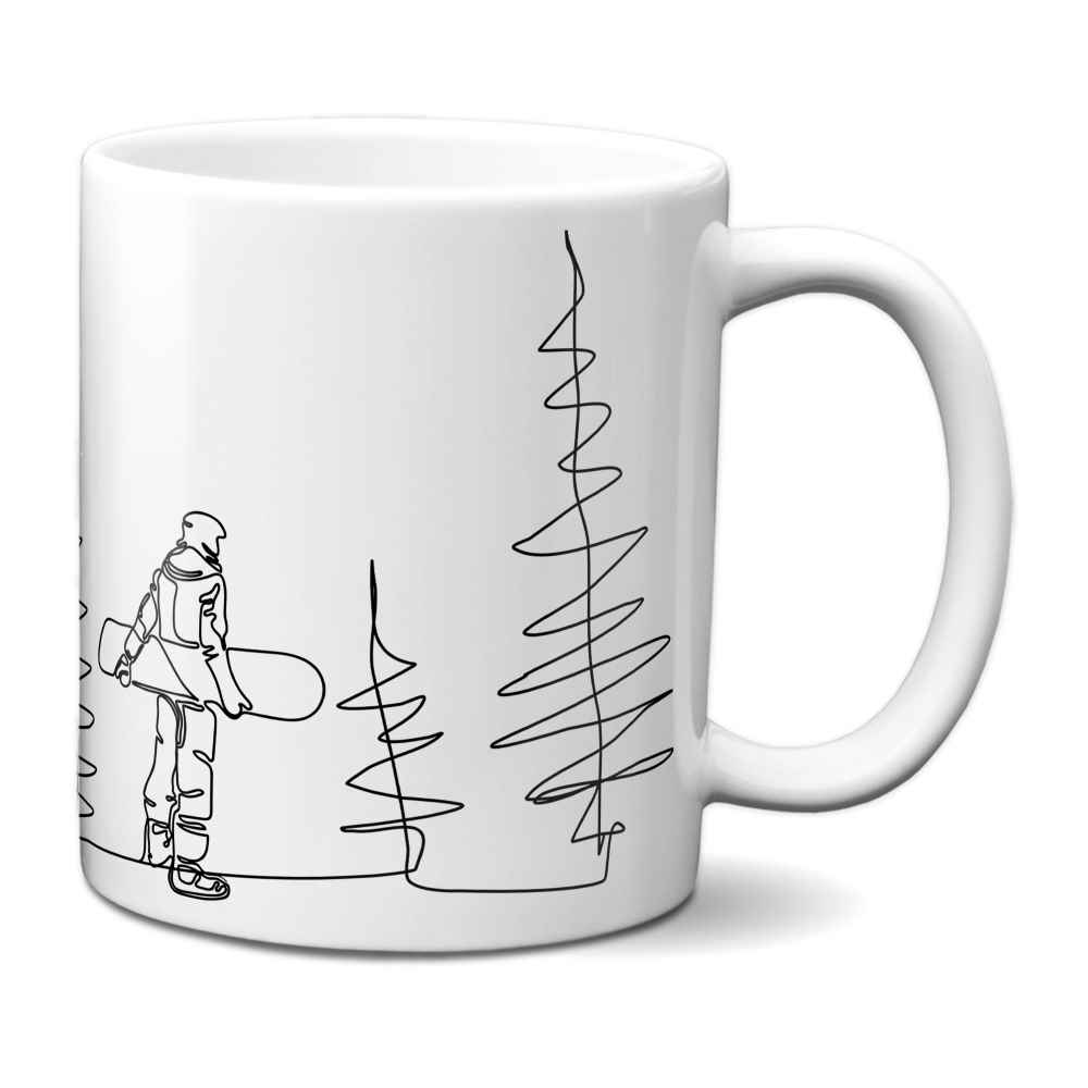 Snowboarder Line Mug