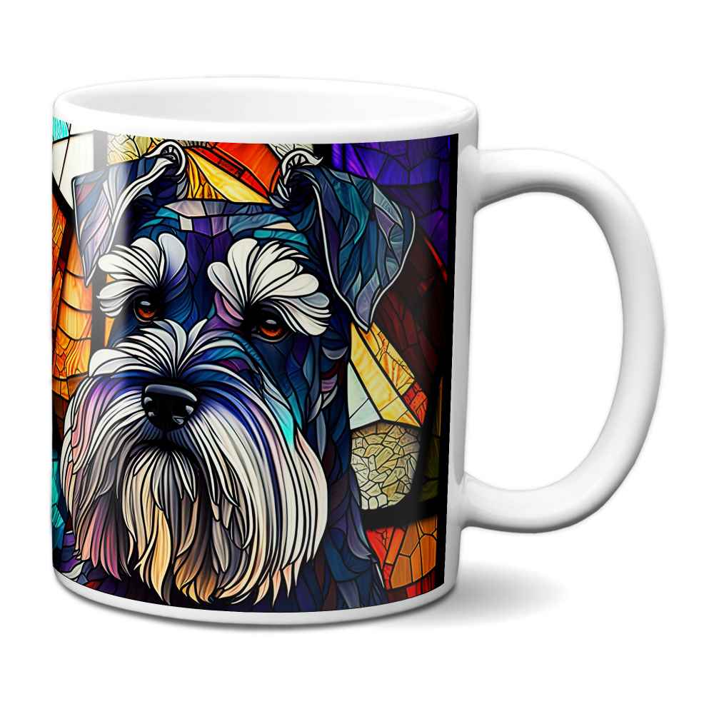 Stained Glass Schnauzer Mug