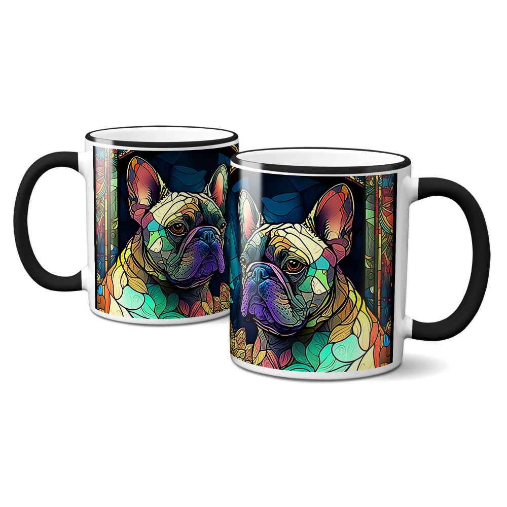 Stained Glass Frenchie Mug
