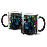 Stained Glass Black Labrador Mug