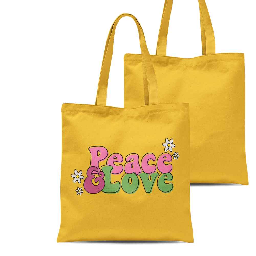 Peace & Love Tote Bag