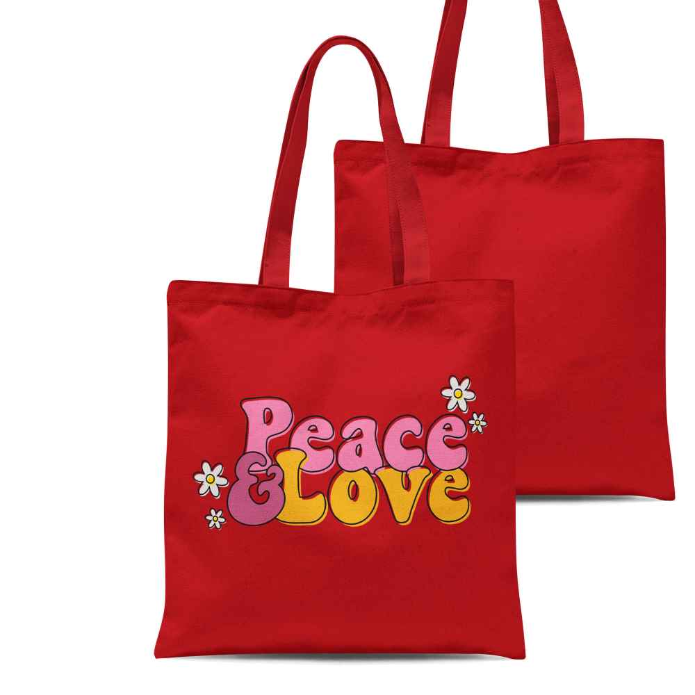 Peace & Love Tote Bag