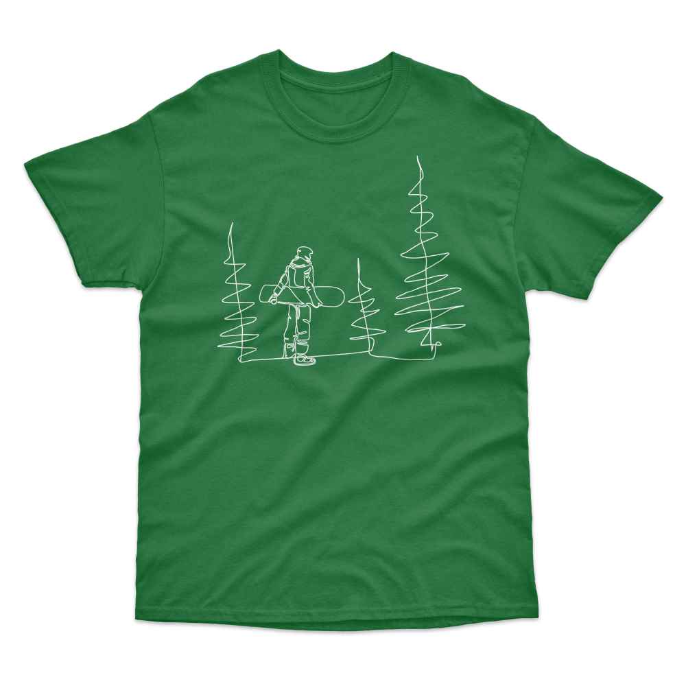 Snowboard Line Drawing T-Shirt