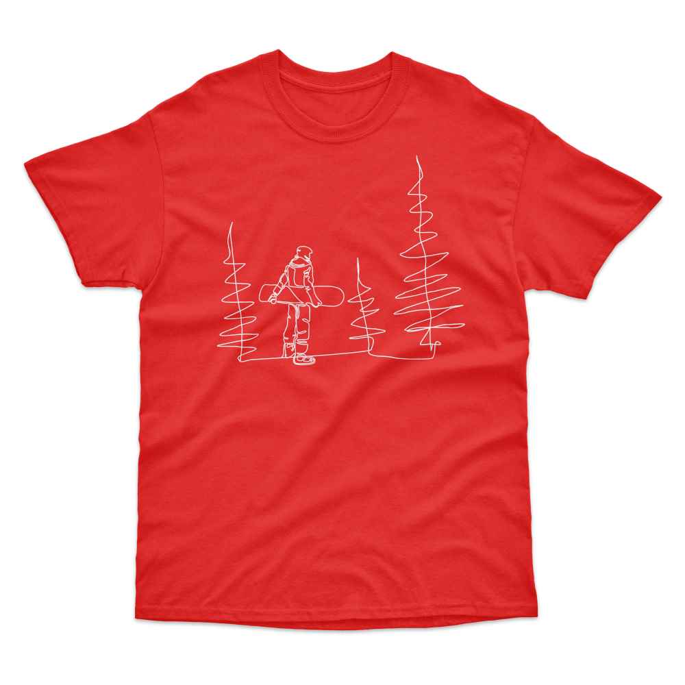 Snowboard Line Drawing T-Shirt
