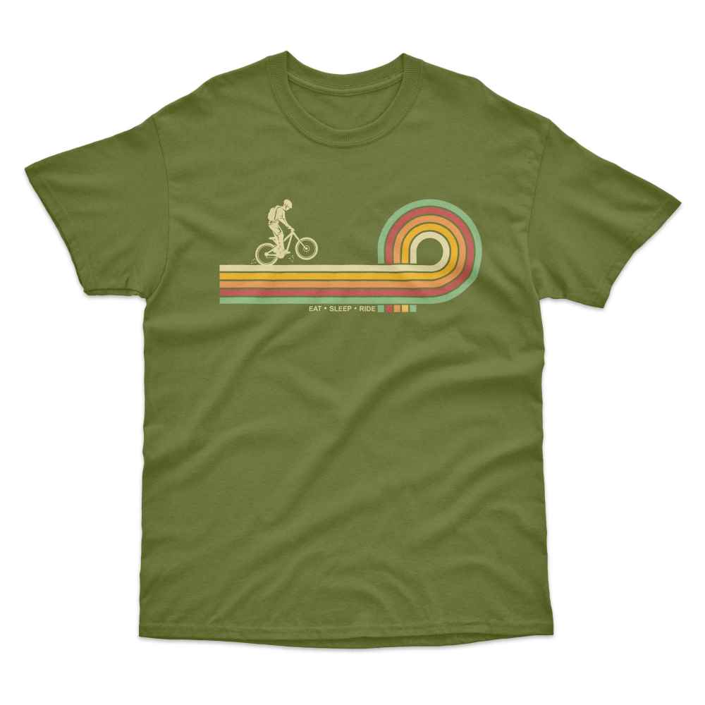 Retro Lines Mountain Bike T-Shirt