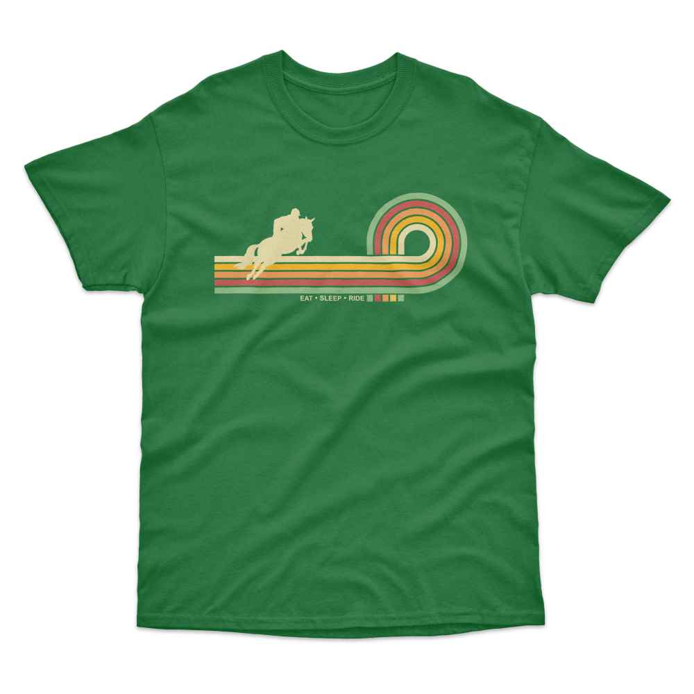 Retro Lines horse Ride T-Shirt