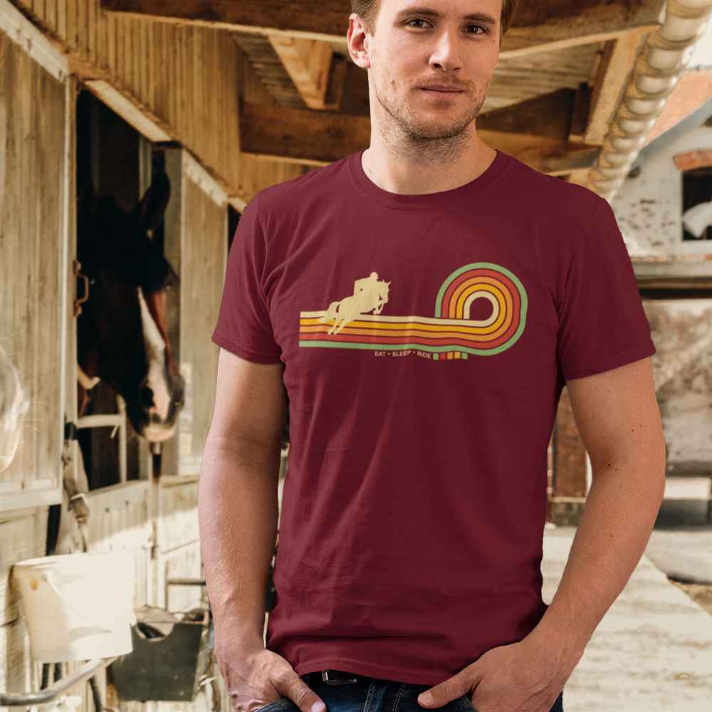 Retro Lines horse Ride T-Shirt