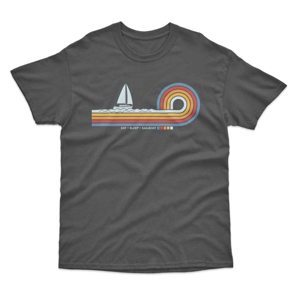 Retro Lines Sailboat T-Shirt