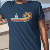 Retro Lines Sailboat T-Shirt