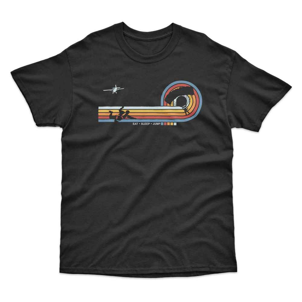 Retro Lines Skydiver T-Shirt