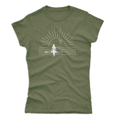 Women's Surfer Girl Silhouette T-Shirt