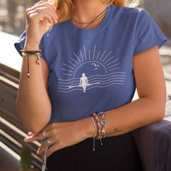 Women's Surfer Girl Silhouette T-Shirt