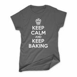 Women's Keep Calm And Keep Baking T-Shirt