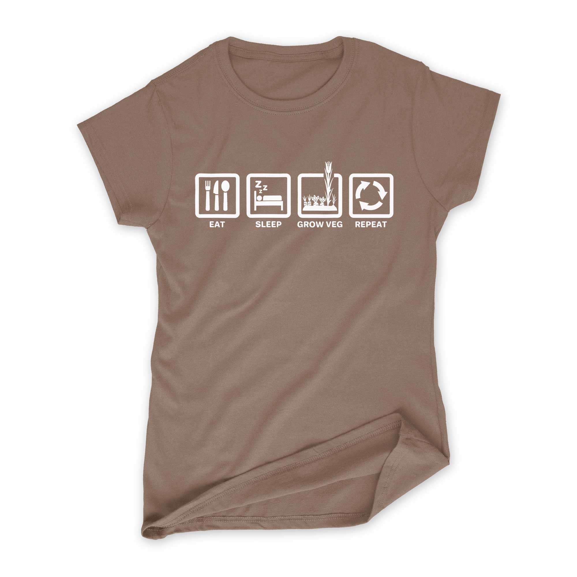 Women's Eat Sleep Grow Veg Repeat T-Shirt